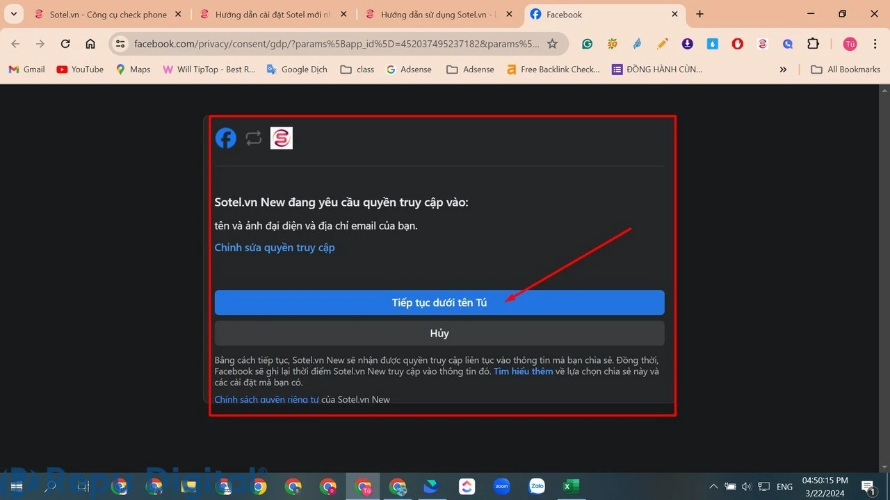 Mua phần mềm quét số điện thoại Facebook Sotel Pro 12 tháng