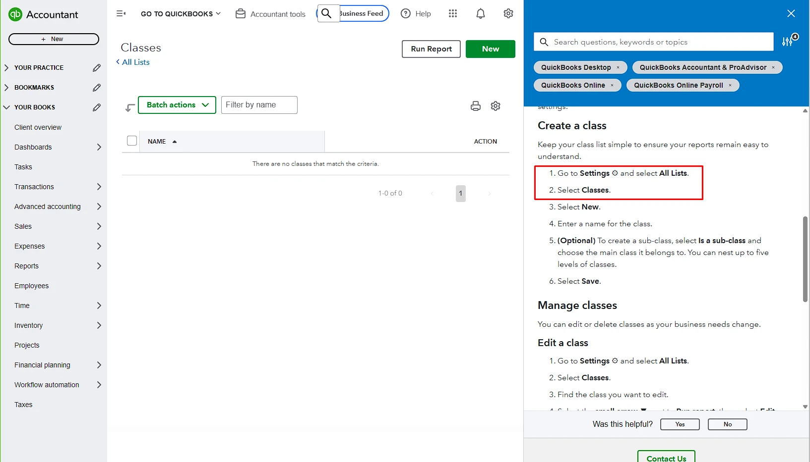 Hướng dẫn cách thêm Phân loại mới (class) trong QuickBooks - QuickBooks Việt Nam & Repu